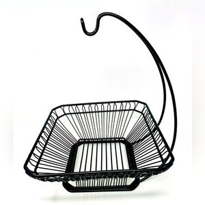 Black Metal Fruit Basket with Hook
